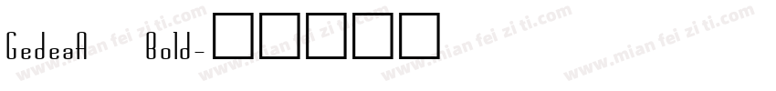 GedeaA Bold字体转换